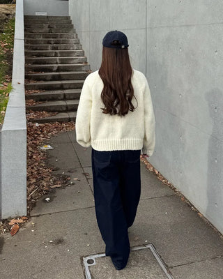 Toggle button detail knit cardigan