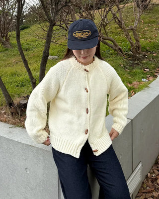 Toggle button detail knit cardigan