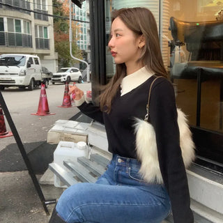 Asymmetrical Color Scheme Knit