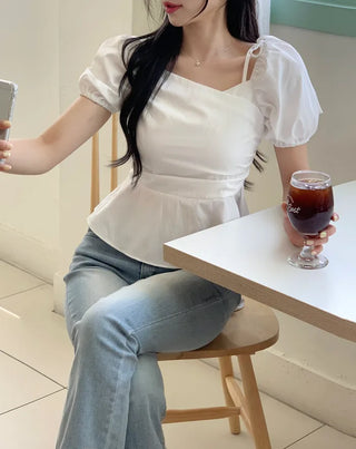 Puff Ribbon Blouse