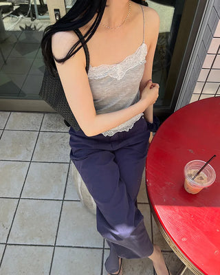 Lace-point camisole