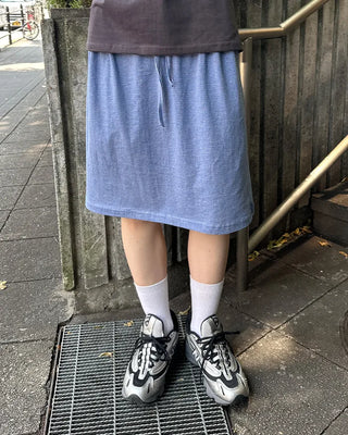 Striped midi skirt