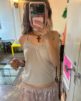 Heart Button Racerback Camisole