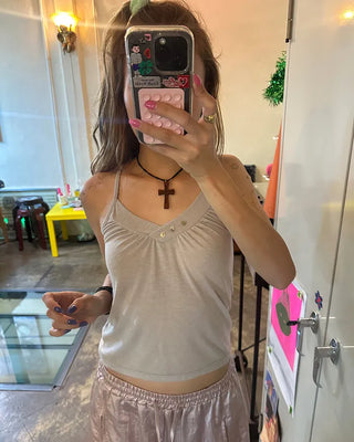Heart Button Racerback Camisole