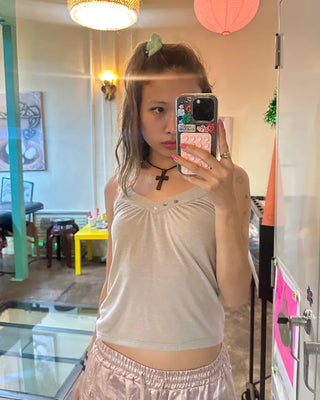 Heart Button Racerback Camisole
