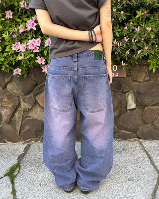 (ORIGINAL) Loose-fit denim pants (purple)
