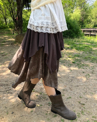 Jacquard midi skirt