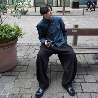 High-neck cropped blouson