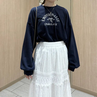 Lettering Patch Sweatshirt