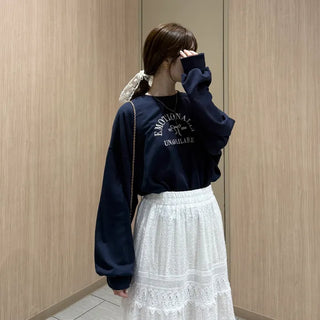 Lettering Patch Sweatshirt