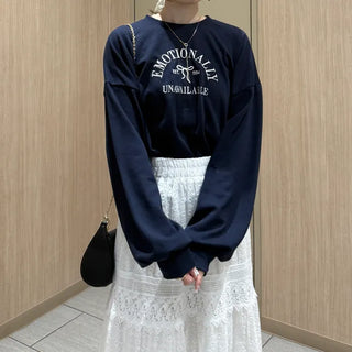 Lettering Patch Sweatshirt
