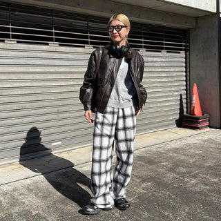 2-Way Flannel Check Pants