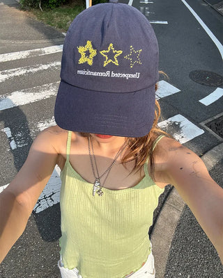 Three-Star Stitch Cap