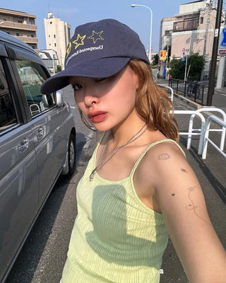 Three-Star Stitch Cap