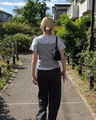 Center Button Border Easy Pants