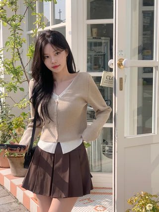 Day layered knit cardigan