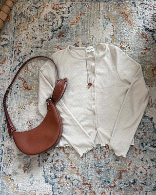 Side-button pointe cardigan
