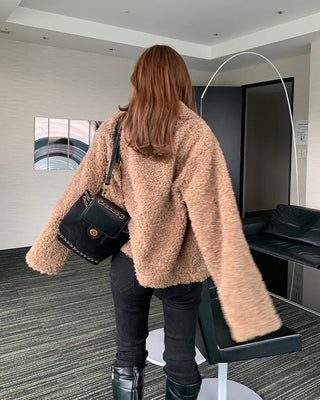 Suede Chain Backpack