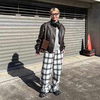 2-Way Flannel Check Pants
