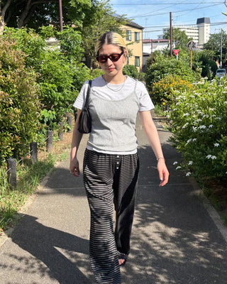 Center Button Border Easy Pants