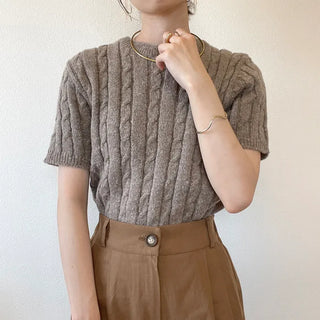 olani twist half sleeve knit