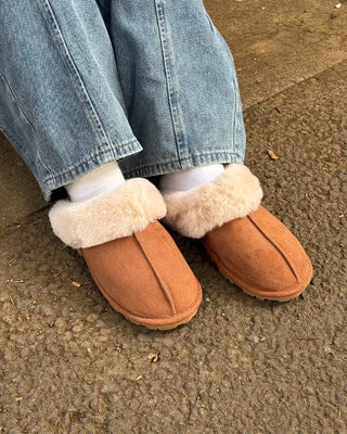 Fur Suede Mules