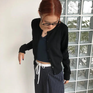 Striped two-tone slacks