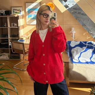 (Unisex) V-neck cardigan