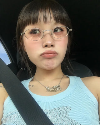 Heart Cubic Stainless Steel UV Glasses
