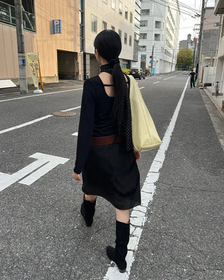 Suede Shirring Long Boots