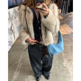 Suede Moon Belt Shoulder Bag