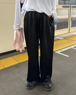 Satin Straight Easy Pants