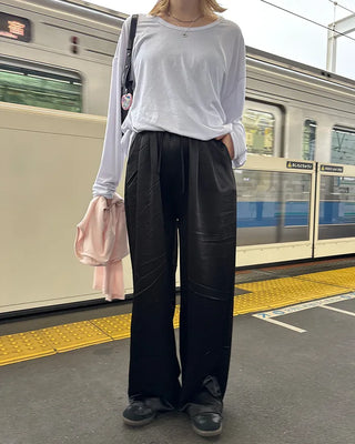 Satin Straight Easy Pants
