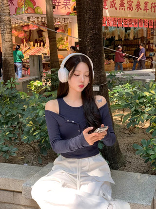 [2pcs] Button Cardigan Sleeveless Set