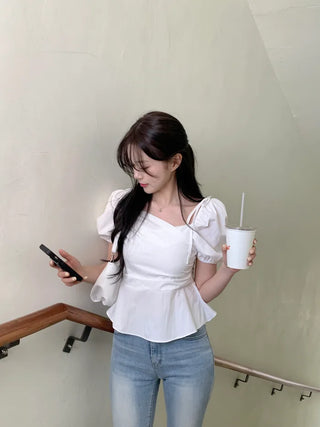 Puff Ribbon Blouse
