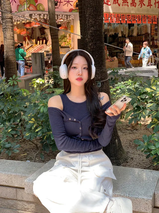 [2pcs] Button Cardigan Sleeveless Set