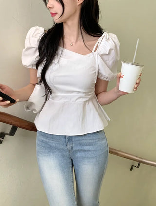 Puff Ribbon Blouse