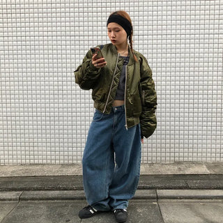 Sleeve Shirring Cropped MA-1