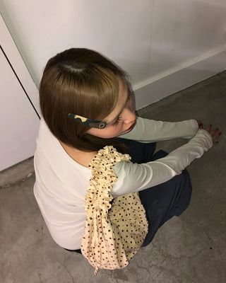 Dot Drawstring Shoulder Bag