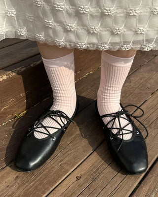 Lace-up flat shoes