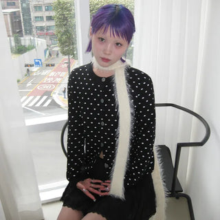 Polka Dot Round Cardigan