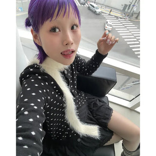 Polka Dot Round Cardigan