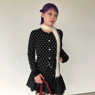 Polka Dot Round Cardigan