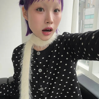 Polka Dot Round Cardigan
