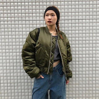 Sleeve Shirring Cropped MA-1