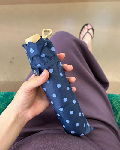 Dot Scallop Hem All-Weather Umbrella