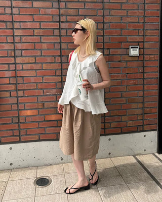 (Unisex) Summer Cotton Easy Half Pants