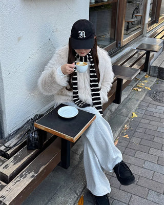 Color-point fur jacket