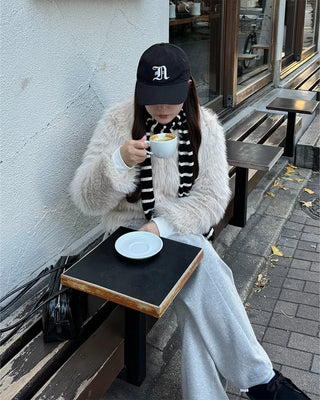 Color-point fur jacket