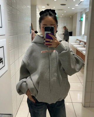 (Unisex) Bust Patch Kangaroo Pocket Hoodie
